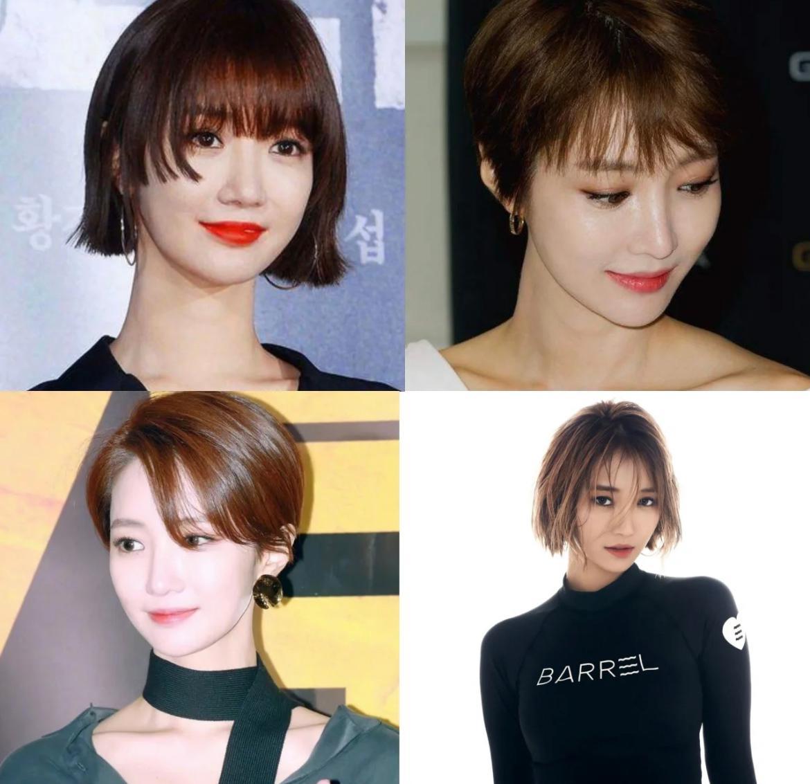 “长脸”短发模板，教科书式的“变美发型”，简约好打理！ onerror=