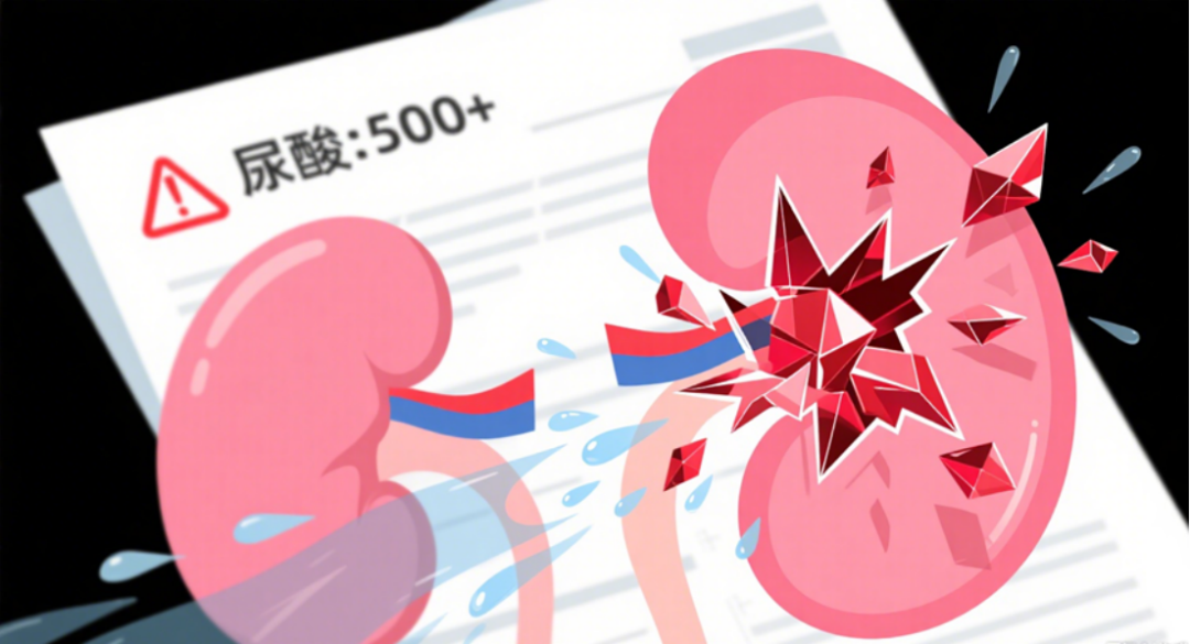 体检尿酸500+没症状？你的肾脏正在被“玻璃渣”损害！ onerror=